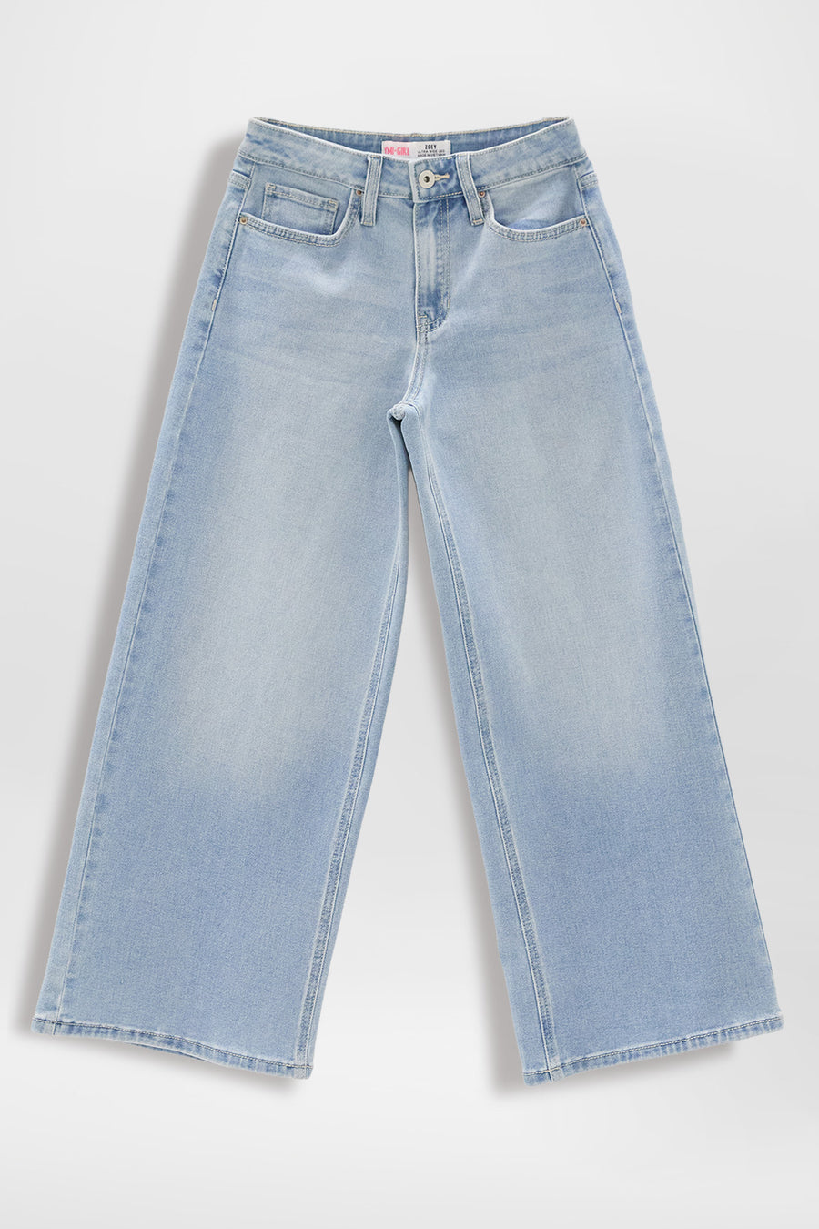 Girls Zoey Baggy Ultra Wide Leg Jeans,  Pack of 12