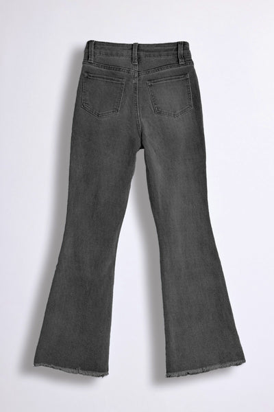 Girls Frey Hem Flare Jeans, Pack of 12