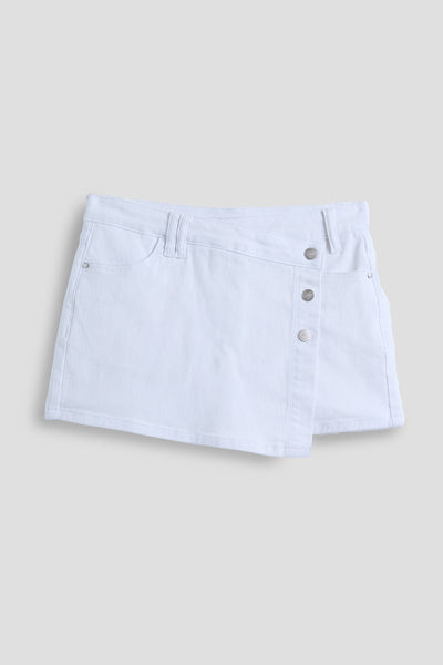 Girls Asymmetrical Denim Skort, Pack of 12