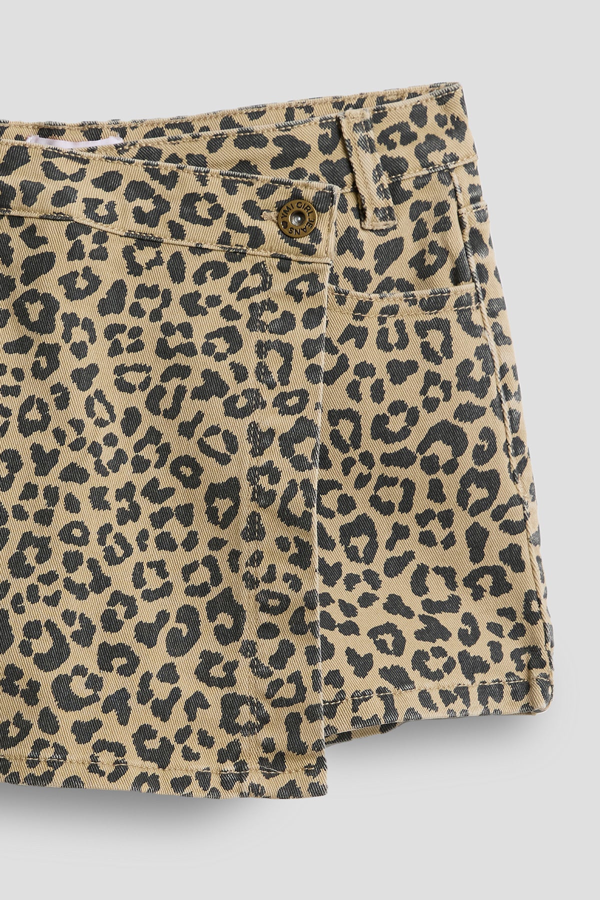 Girls Asymmetrical Animal Denim Skort, Pack of 12