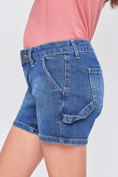 Girls Carpenter Shorts With Hammer Loops