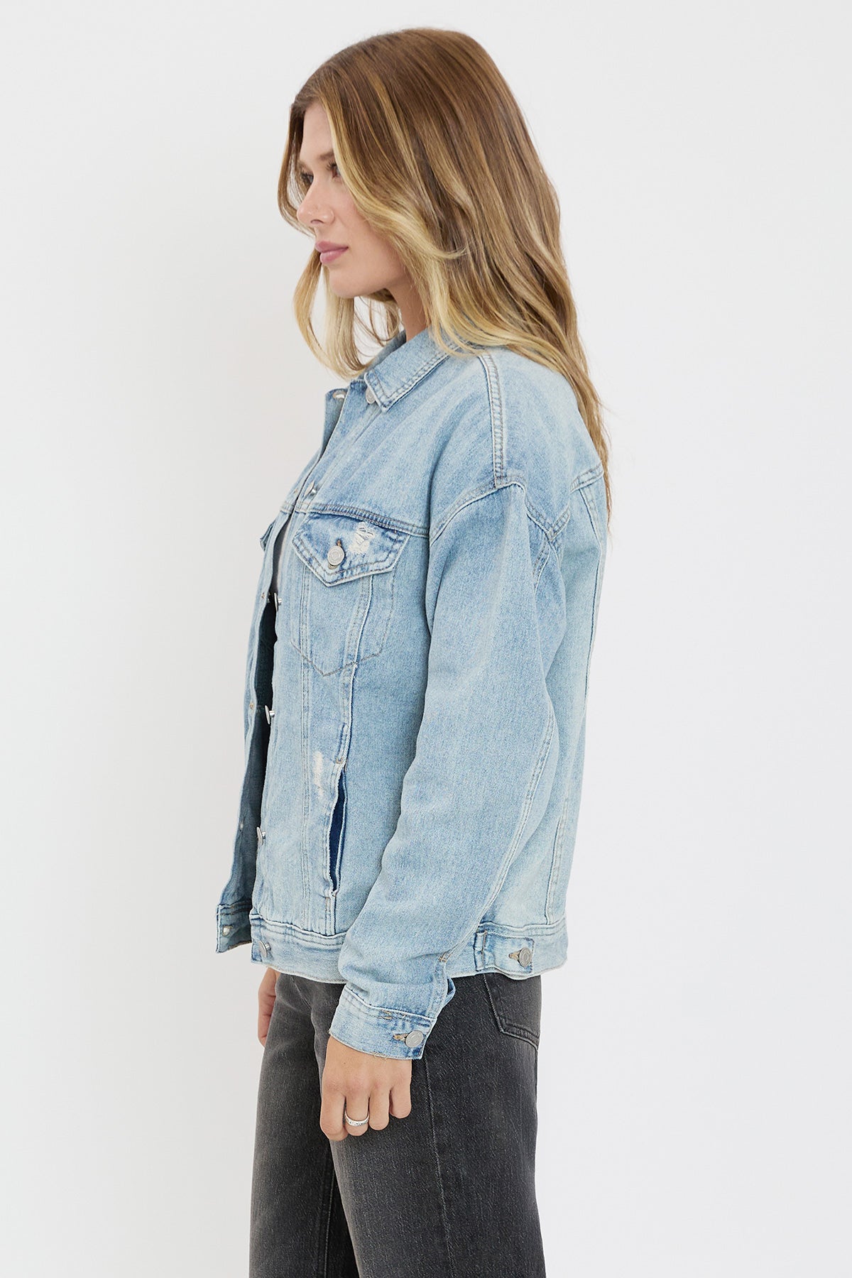 Oversized Boyfriend Denim Jacket , Pack Of 6