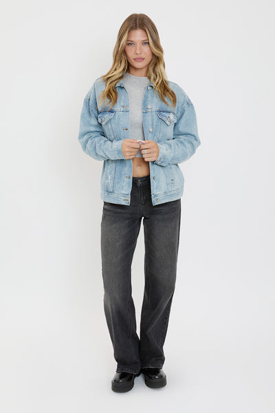 Oversized Boyfriend Denim Jacket , Pack Of 6