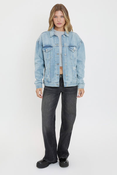 Oversized Boyfriend Denim Jacket , Pack Of 6