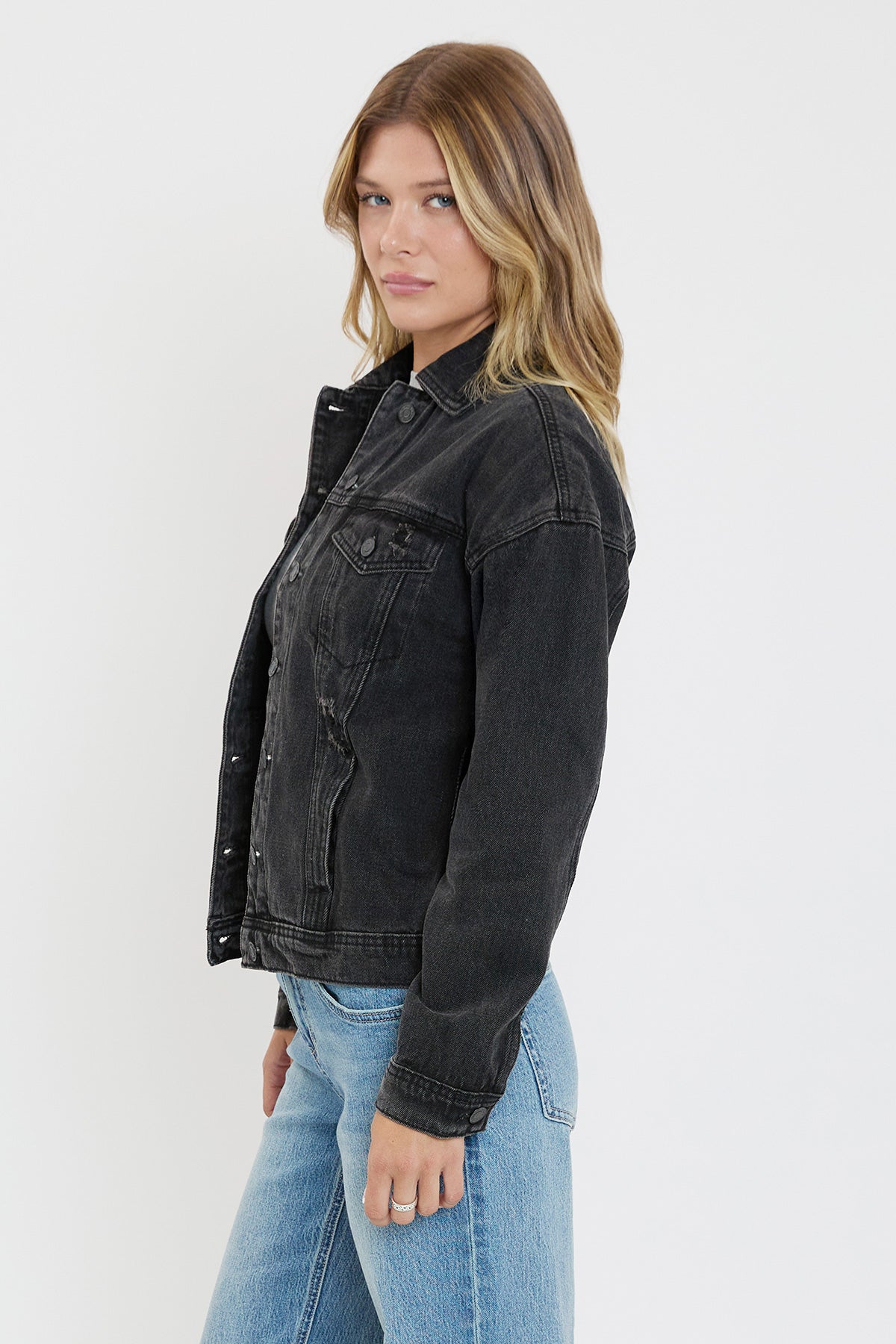Oversized Boyfriend Denim Jacket , Pack Of 6