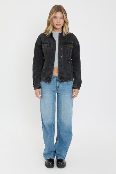 Oversized Boyfriend Denim Jacket , Pack Of 6