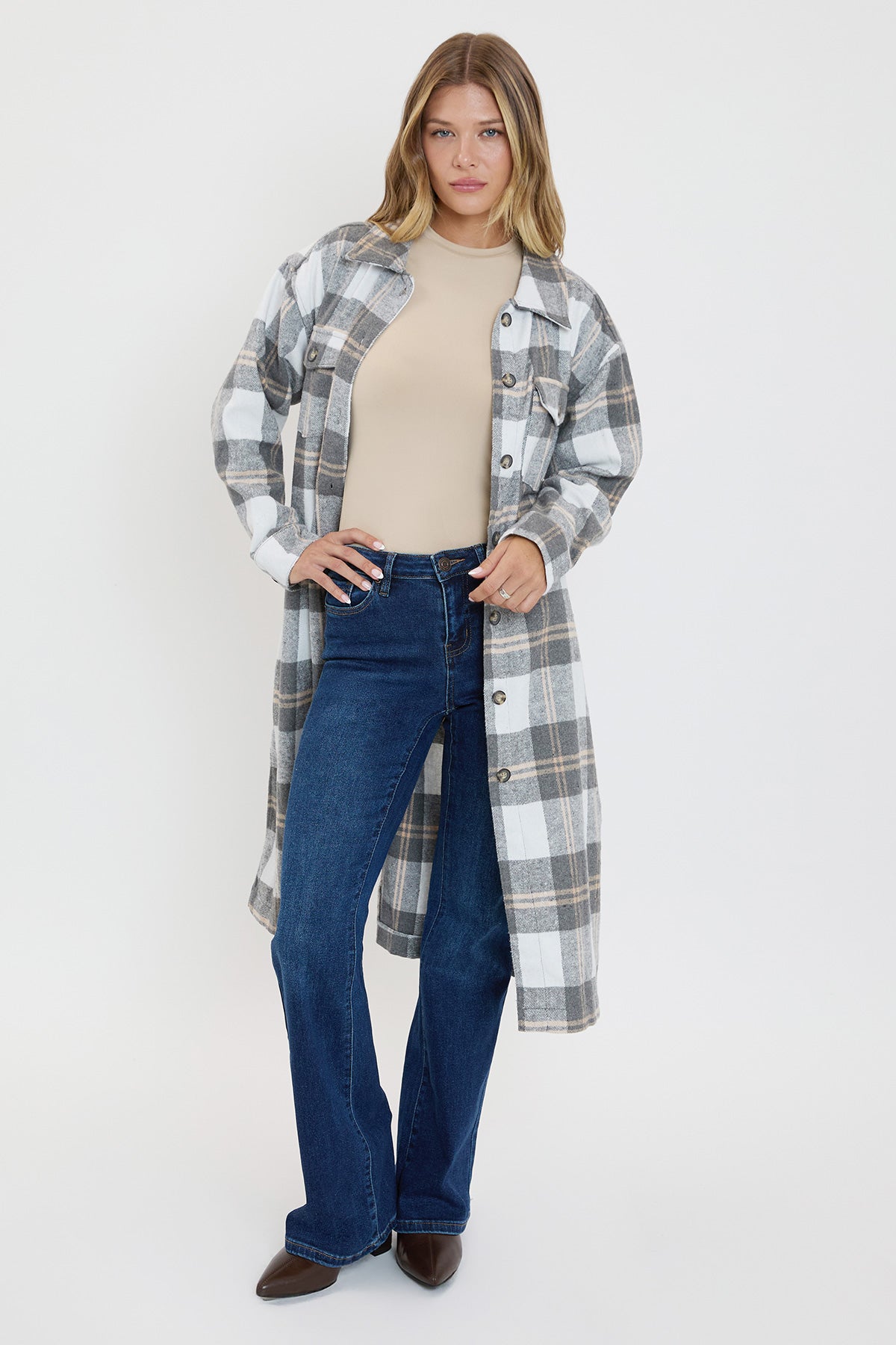 Plaid Shacket Duster, Pack of 6