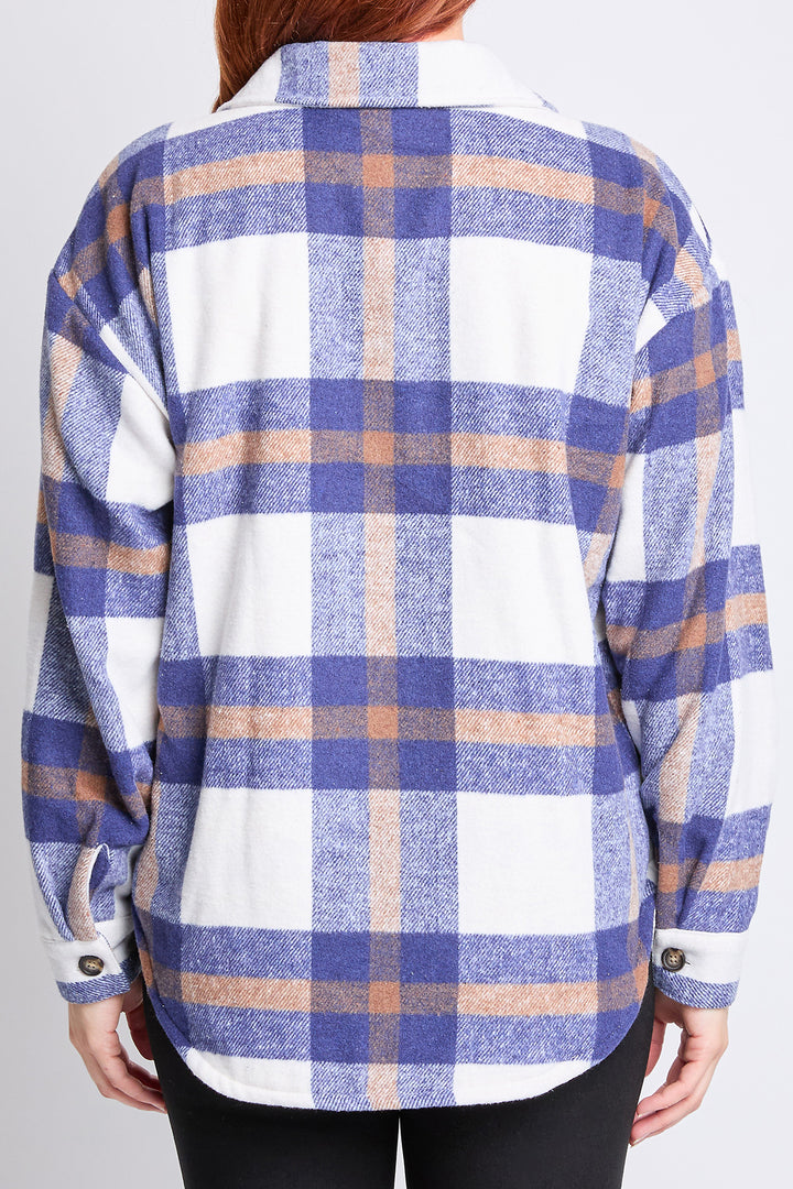Oversized Plaid Flannel Shacket W/Sherpa Lining, Pack of 6 Oversized Plaid Flannel Shacket W/Sherpa Lining, Pack of 6
