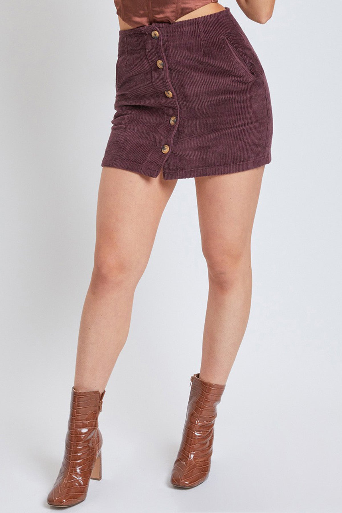 Corduroy Button Front Skirt, Pack of 12