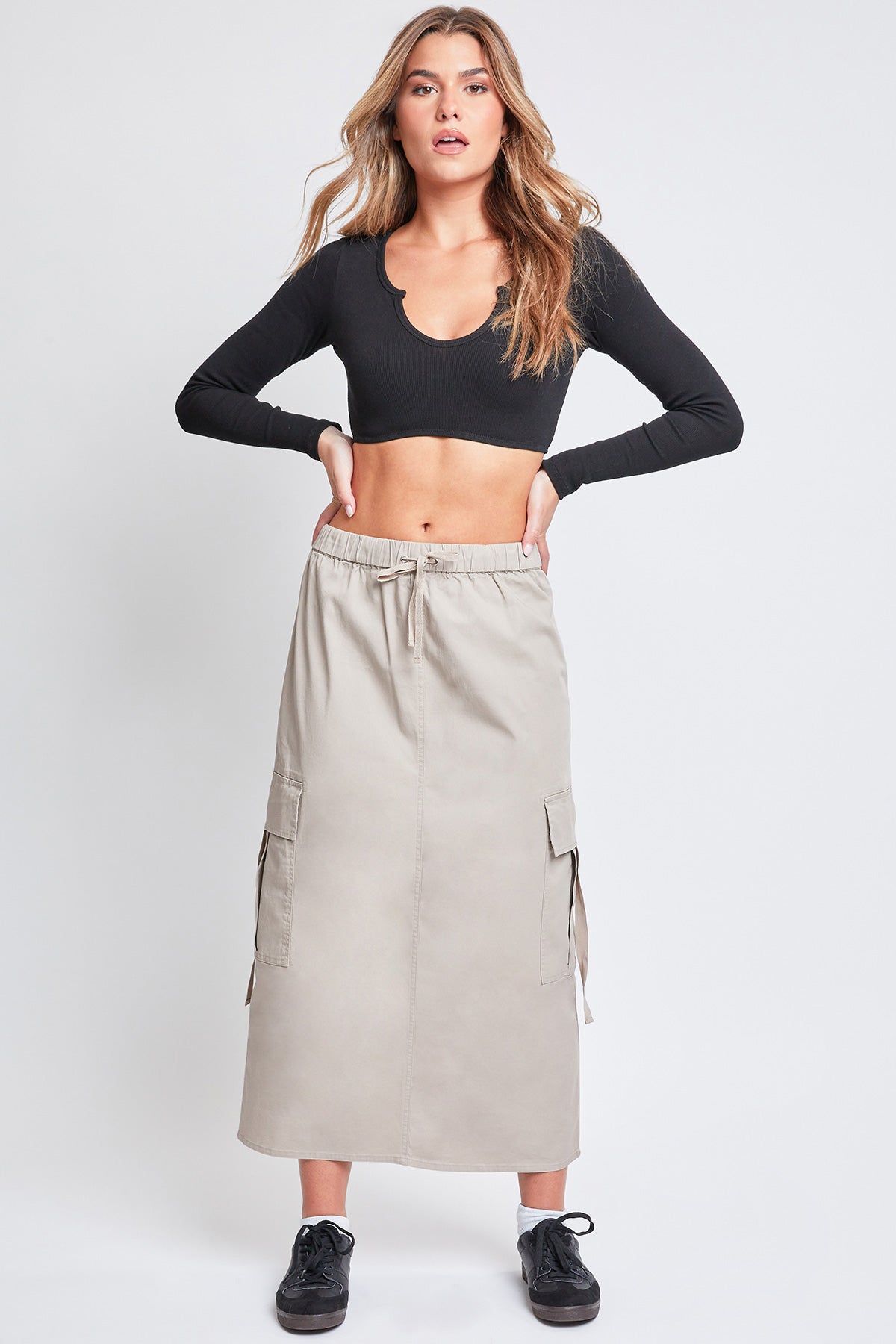 Junior Poplin Maxi Drawcord Cargo Skirt, Pack Of 6