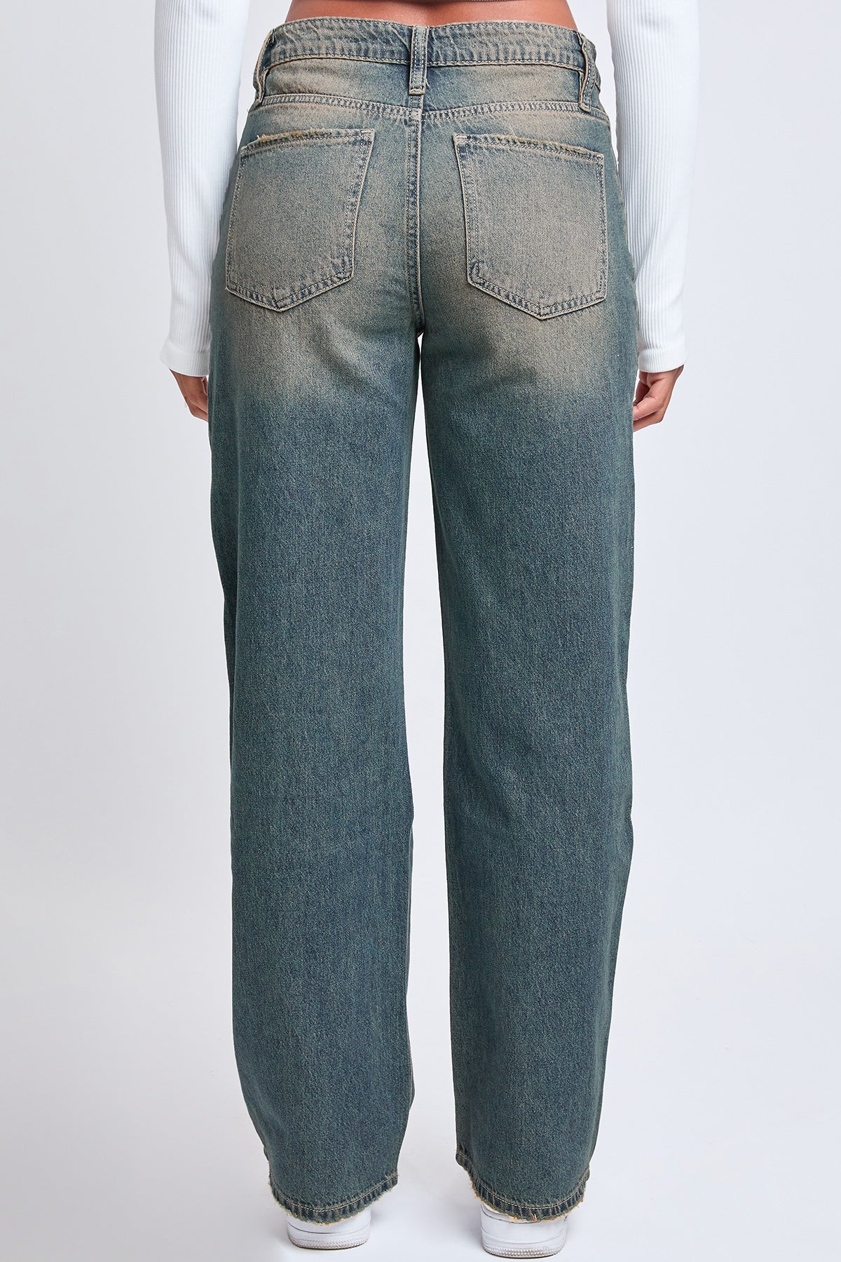 Junior High Rise Relaxed Wide Leg Light Weight Rigid Jeans, Pack of 12