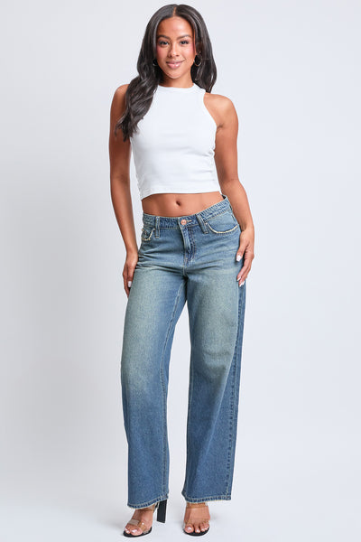 Junior High Rise Relaxed Wide Leg Light Weight Rigid Jeans, Pack of 12