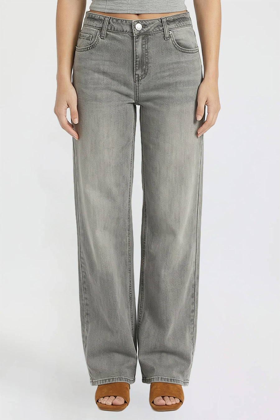 Junior Luxe Wide Leg Britney Low Rise Jeans, Open Pack