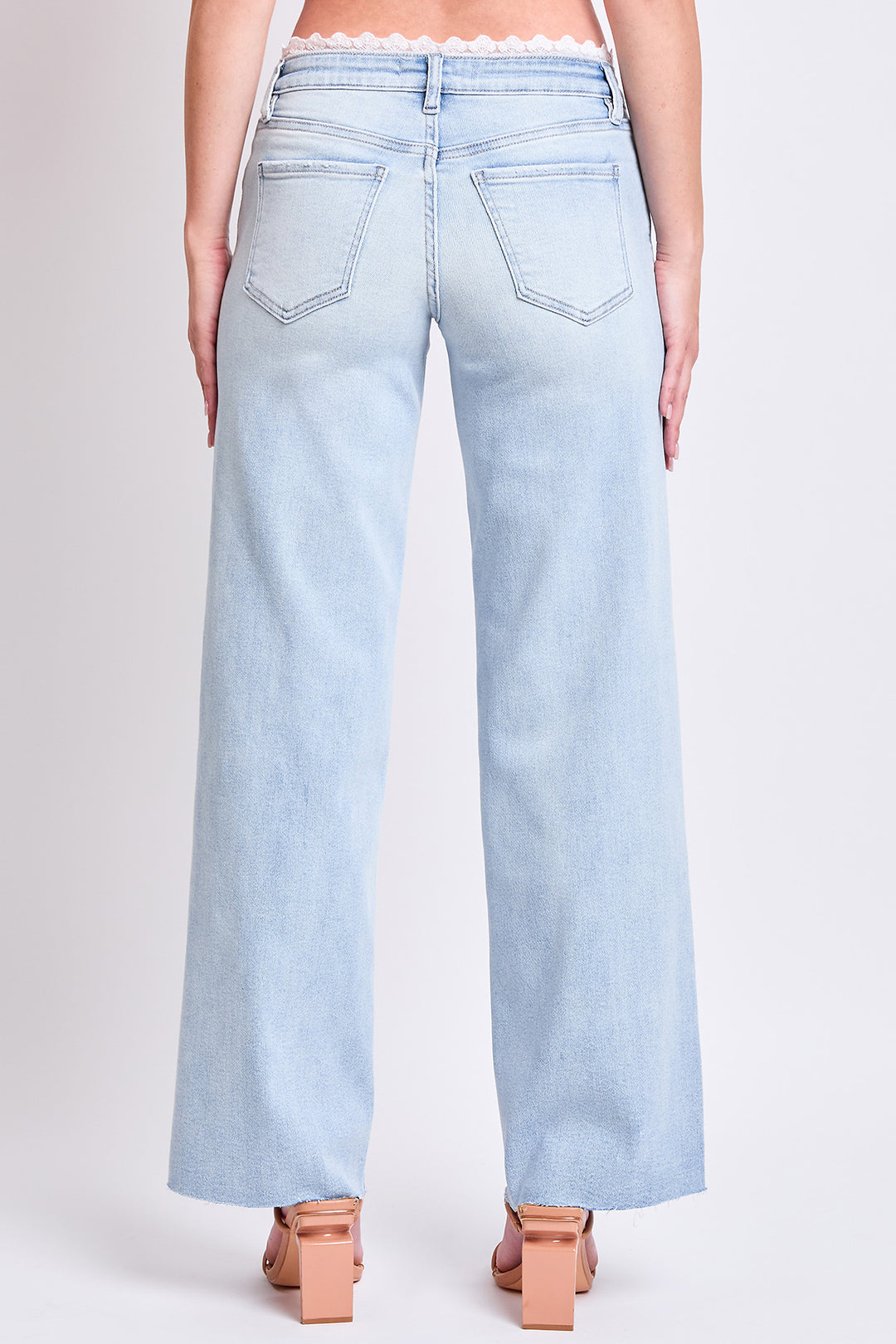 Low Rise Lace Trim Wide Leg Jean, Pack of 12 from YMI – YMI