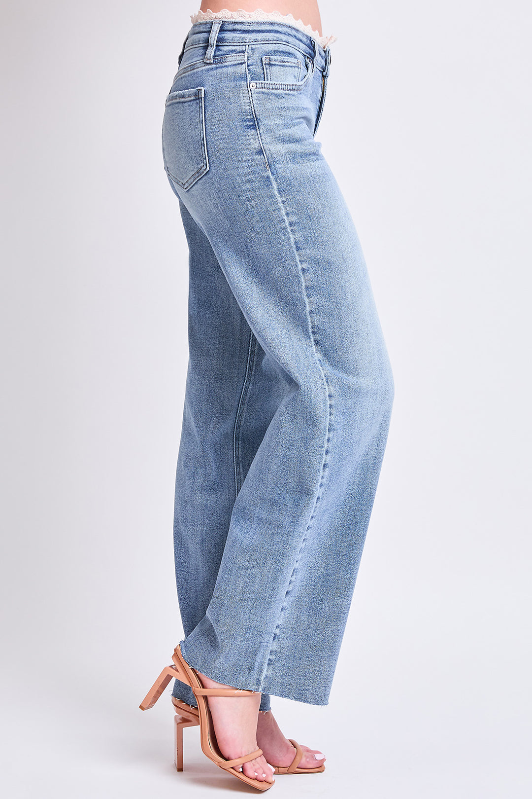 Low Rise Lace Trim Wide Leg Jean, Pack of 12 from YMI – YMI