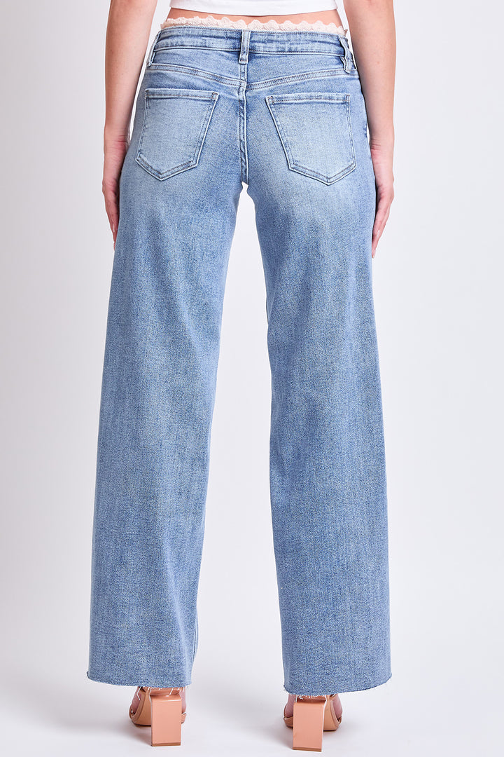 Low Rise Lace Trim Wide Leg Jean, Pack of 12 from YMI – YMI