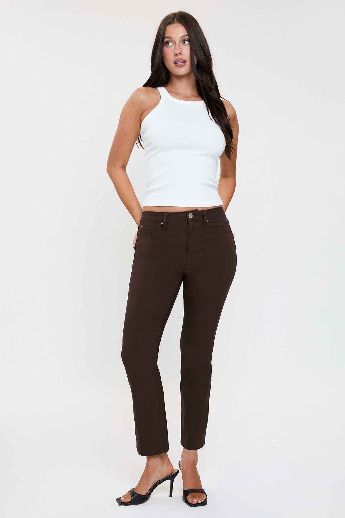 High Rise Hyperstretch Cropped Straight Pants, Pack of 6