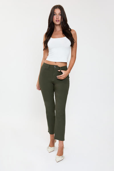 High Rise Hyperstretch Cropped Straight Pants, Pack of 6