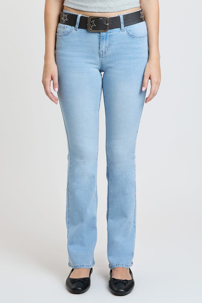 Mid Rise Belted Bootcut Jeans- Black Star Belt, Pack of 12