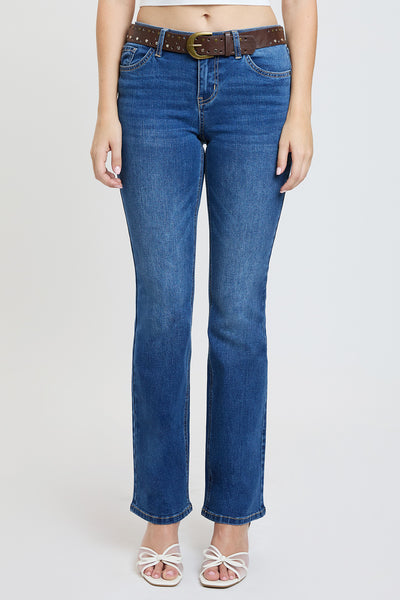 Mid Rise Belted Bootcut Jeans- Brown Belt, Pack of 12