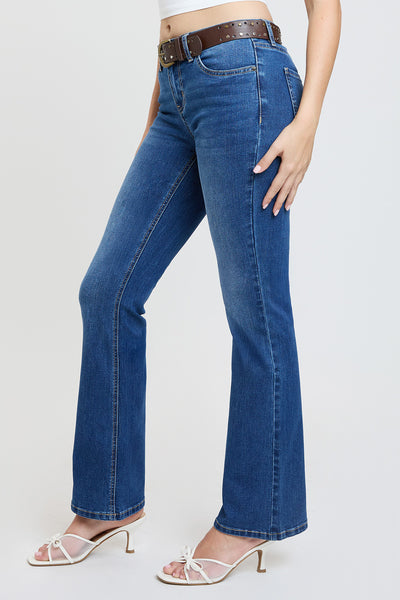 Mid Rise Belted Bootcut Jeans- Brown Belt, Pack of 12