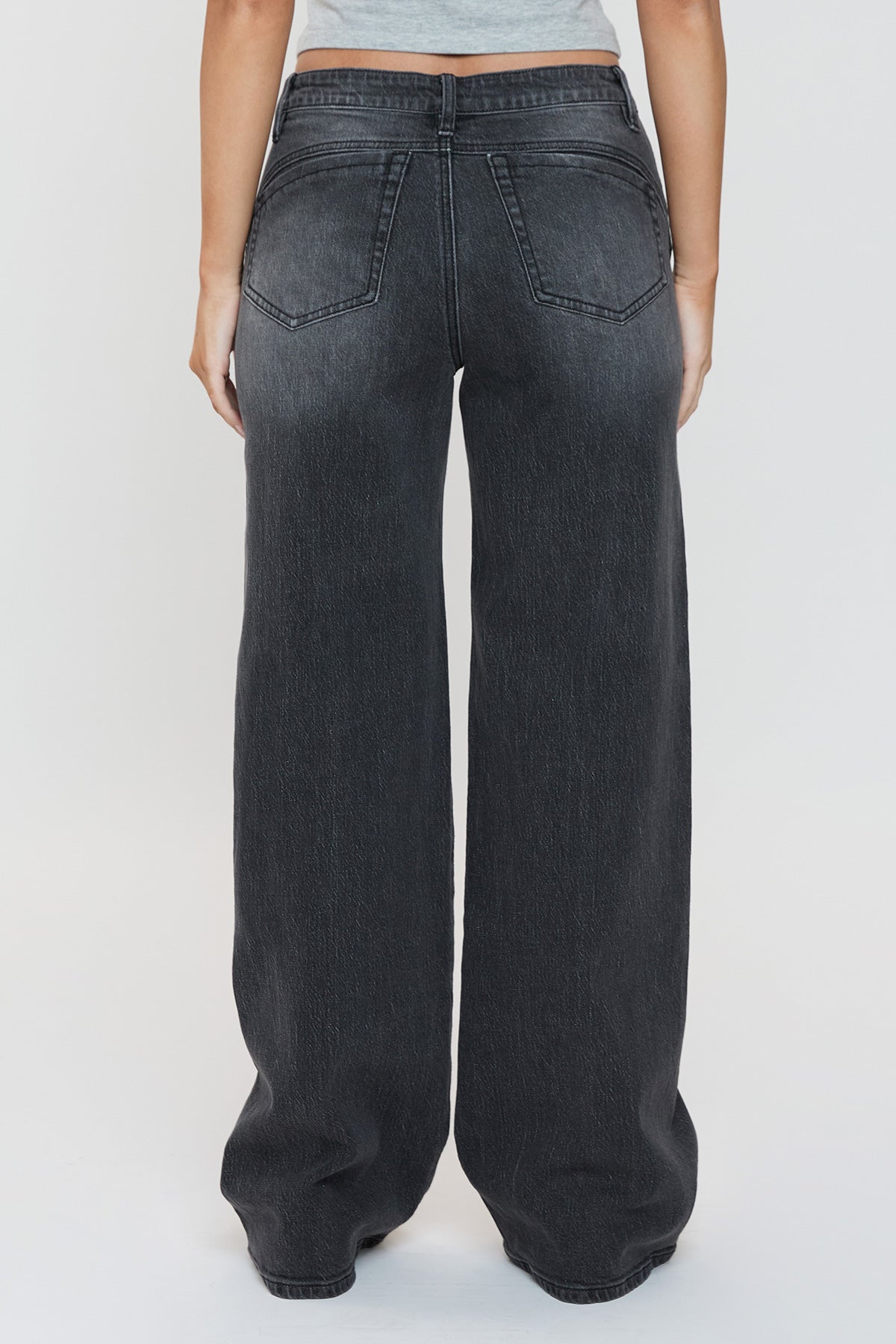 Bella Relaxed Rise Wide Leg Jeans with Seaming Detail, Pack of 12