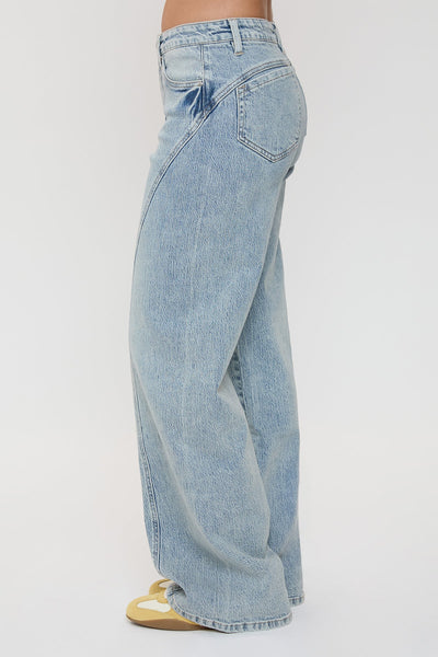 Bella Relaxed Rise Wide Leg Jeans with Seaming Detail, Pack of 12