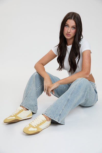 Bella Relaxed Rise Wide Leg Jeans with Seaming Detail, Pack of 12