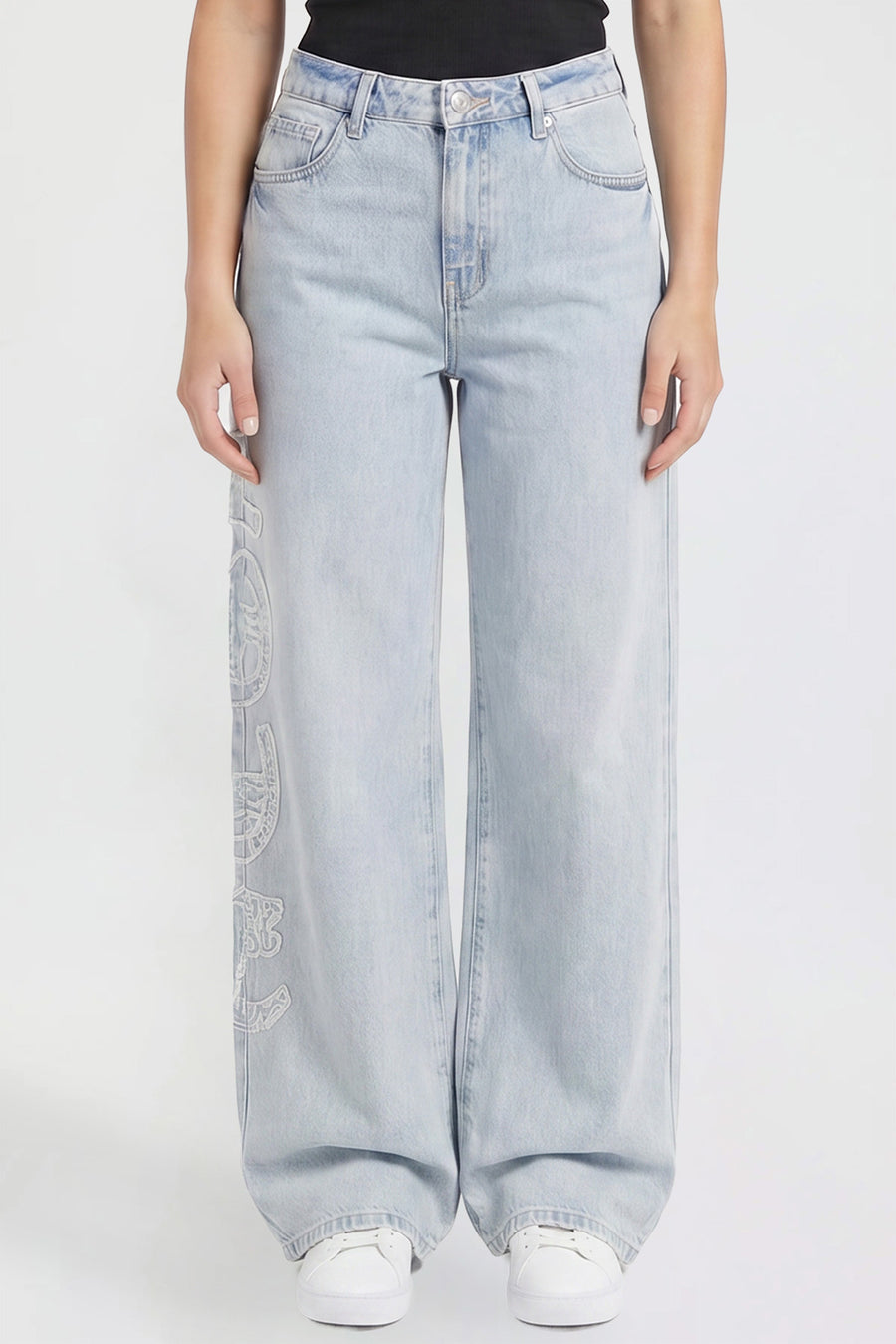 Junior Joey Low Rise Super Wide Leg Jeans with Love Patch, Pack of 12