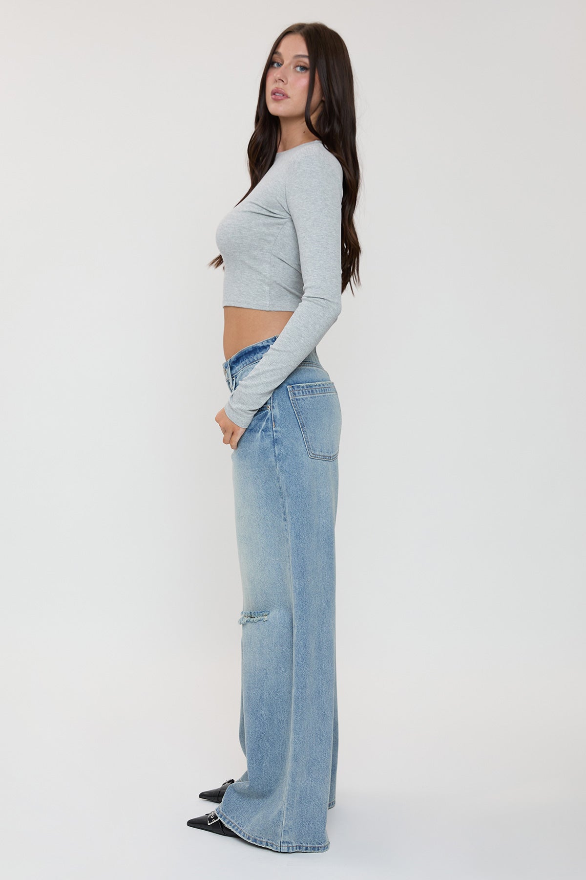 Billie Relaxed Rise Baggy Wide Leg Jeans, Pack of 12