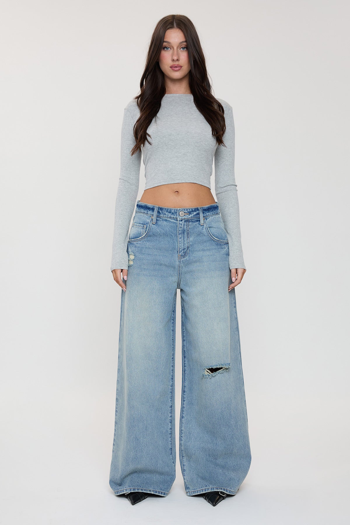 Billie Relaxed Rise Baggy Wide Leg Jeans, Pack of 12
