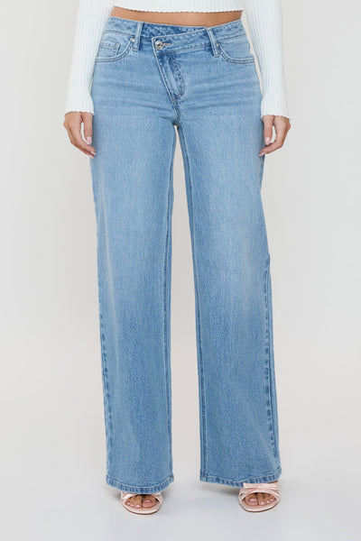 Bella Asymmetrical Relaxed Rise Wide Leg Jeans, Pack of 12