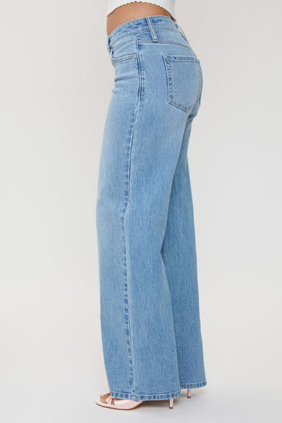 Bella Asymmetrical Relaxed Rise Wide Leg Jeans, Pack of 12