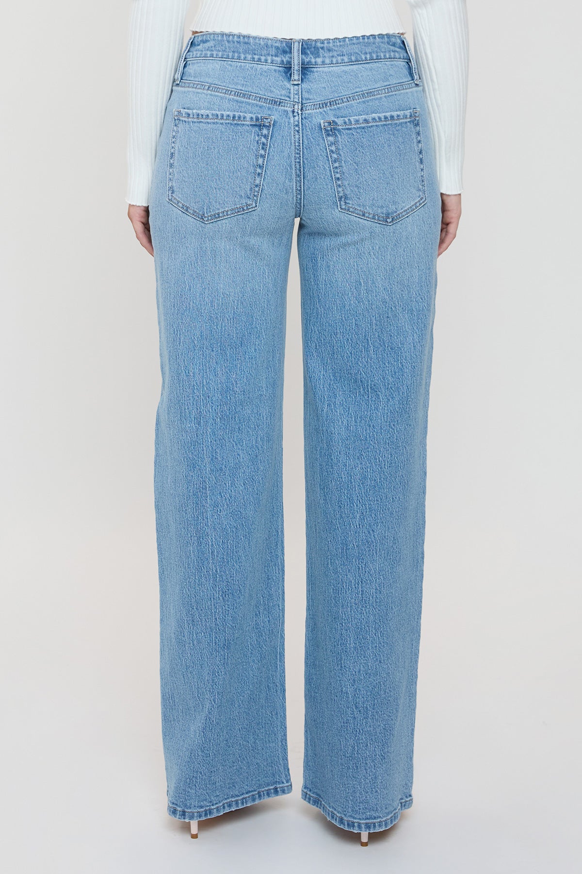 Bella Asymmetrical Relaxed Rise Wide Leg Jeans, Pack of 12