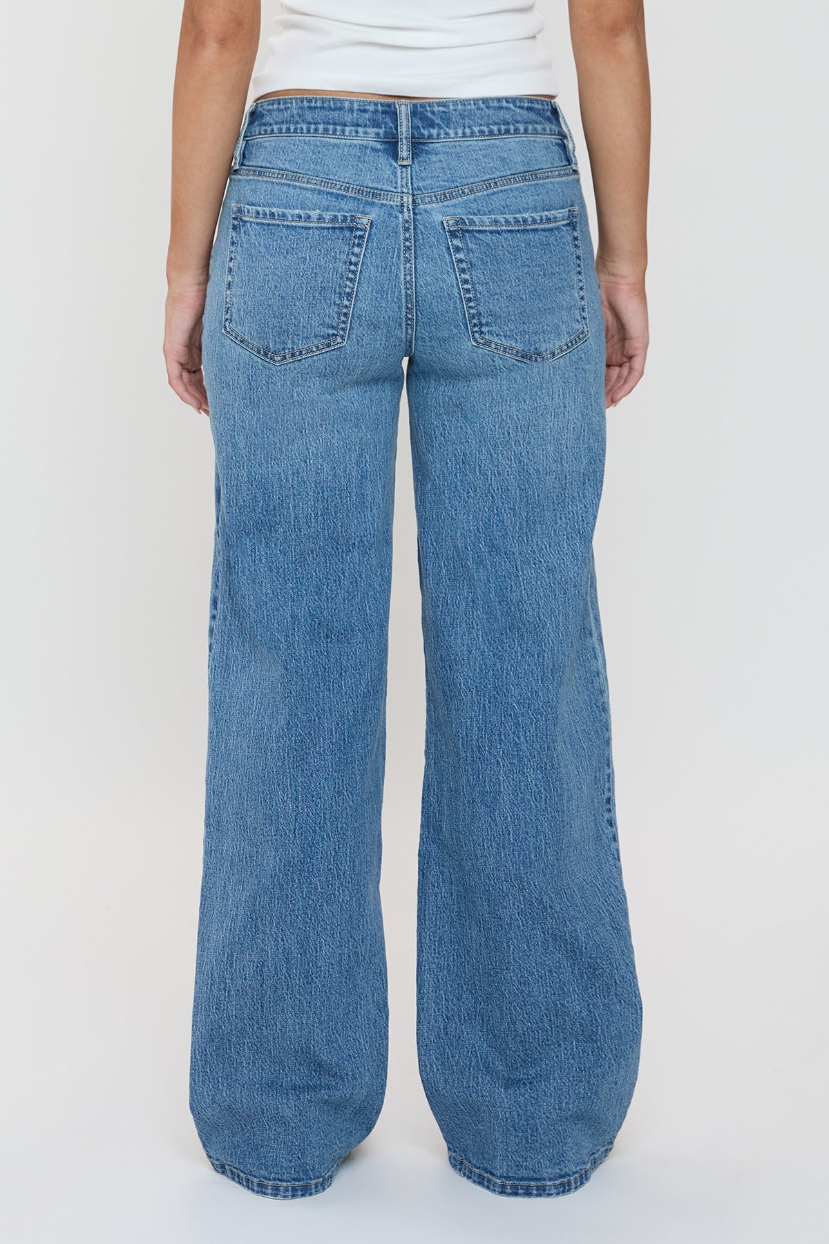 Bella Asymmetrical Relaxed Rise Wide Leg Jeans, Pack of 12