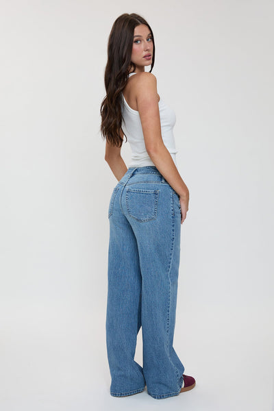 Bella Asymmetrical Relaxed Rise Wide Leg Jeans, Pack of 12