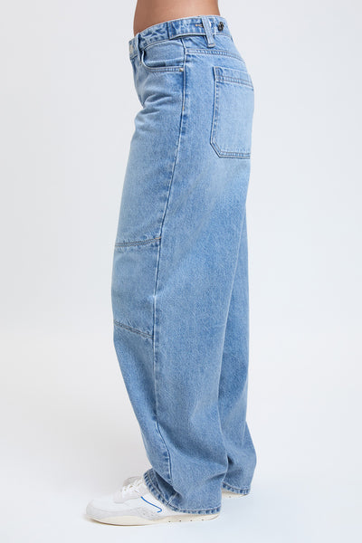 Moto Baggy Barrel Jeans with Seam Detail, Pack of 12