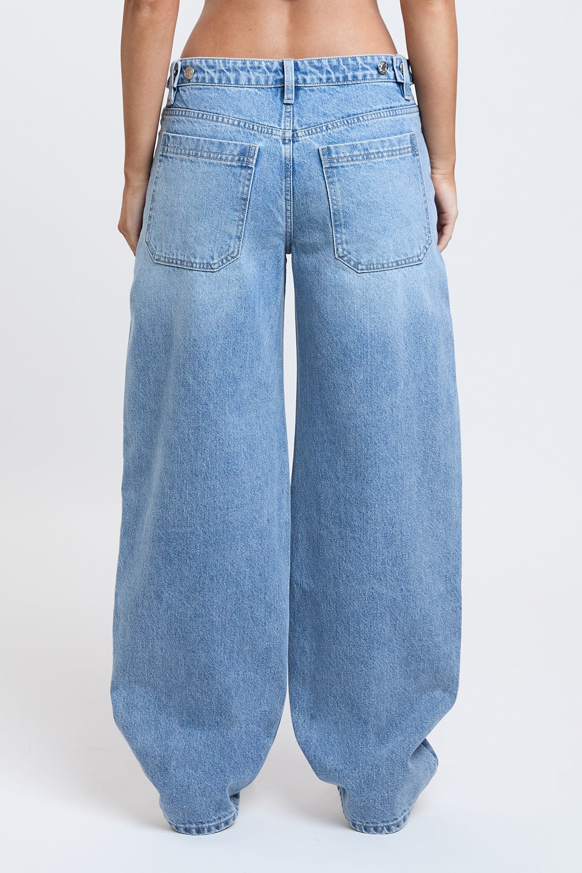 Moto Baggy Barrel Jeans with Seam Detail, Pack of 12