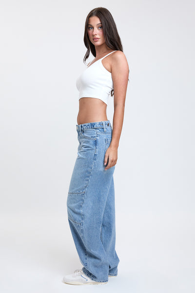 Moto Baggy Barrel Jeans with Seam Detail, Pack of 12