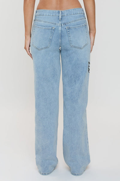 Brittany Low Rise Wide Leg Jeans with Tattoos, Pack of 12