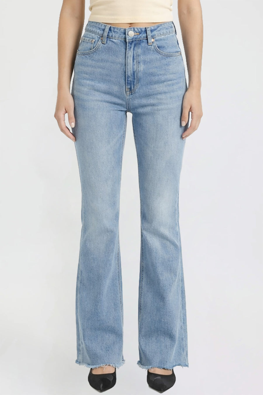 Junior Mid Rise Double Yoke Bootcut Jeans, Pack of 12