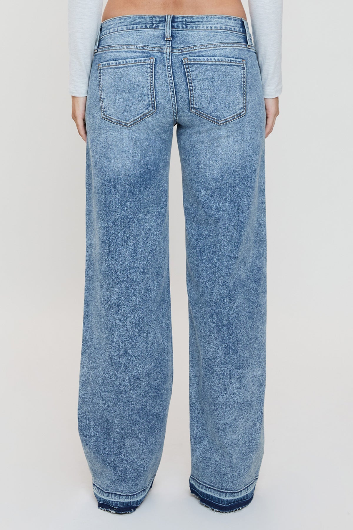 Brittany Low Rise Release Hem Straight Leg Jeans, Pack of 12