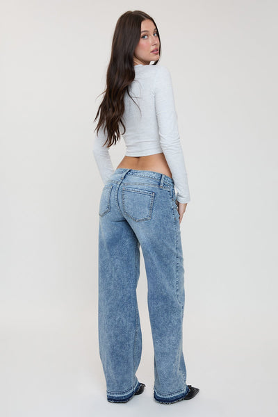 Brittany Low Rise Release Hem Straight Leg Jeans, Pack of 12
