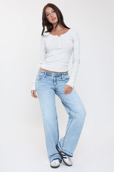 Brittany Low Rise Release Hem Straight Leg Jeans, Pack of 12