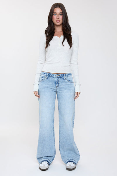 Brittany Low Rise Release Hem Straight Leg Jeans, Pack of 12
