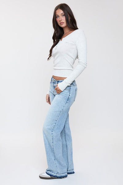 Brittany Low Rise Release Hem Straight Leg Jeans, Pack of 12