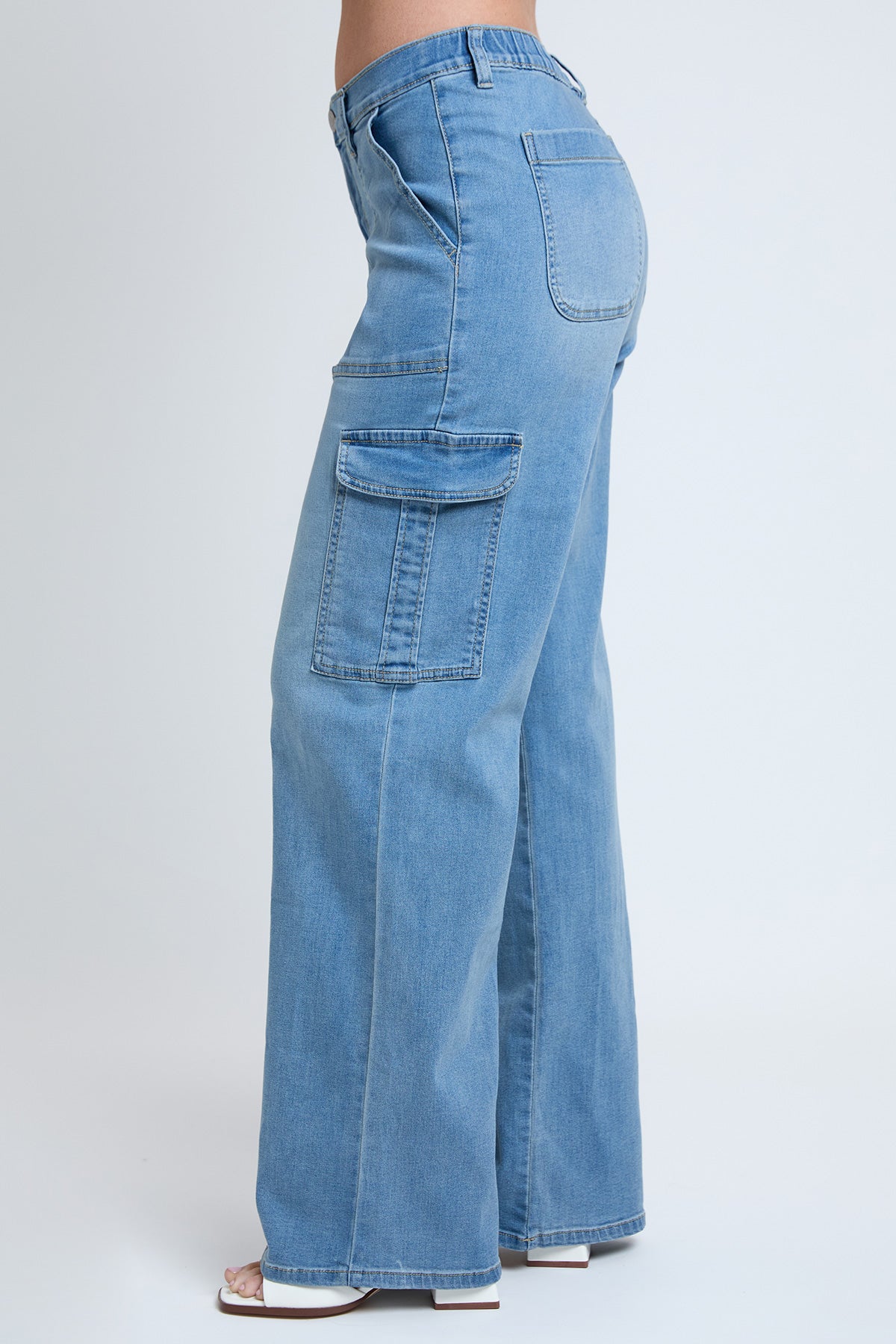 Junior Elastic Waist Straight Leg Cargo Jean, Pack of 6