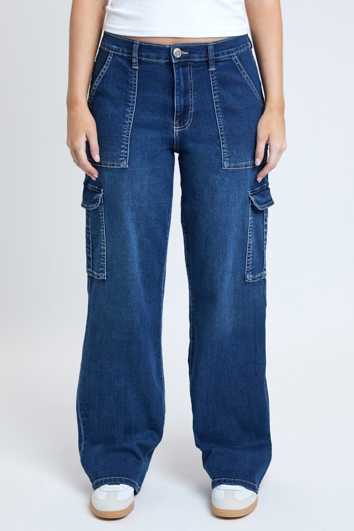 Junior Elastic Waist Straight Leg Cargo Jean, Pack of 6