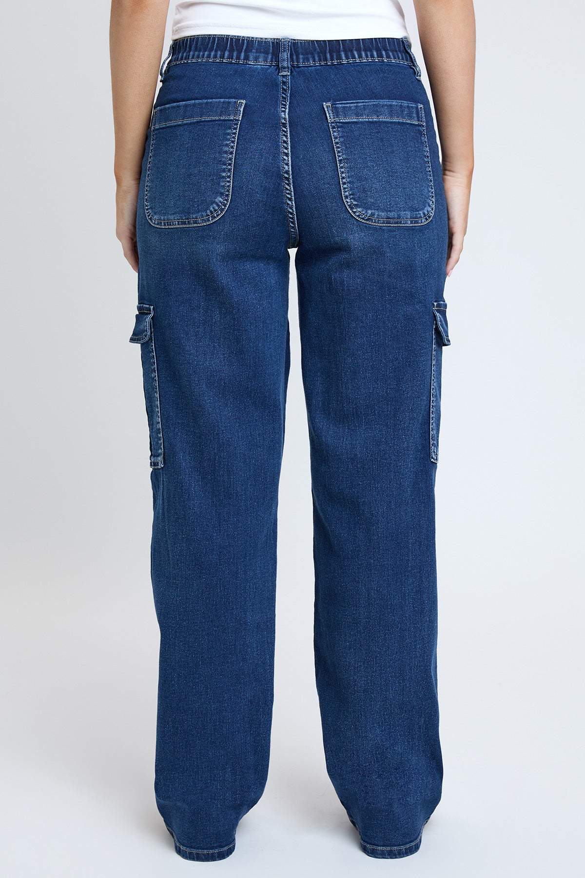 Junior Elastic Waist Straight Leg Cargo Jean, Pack of 6