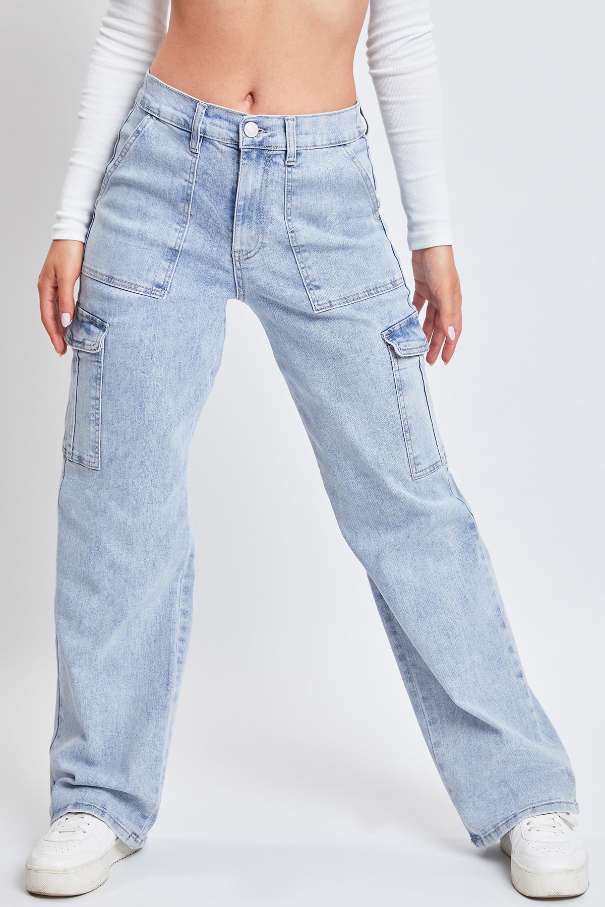 Junior High Rise Straight Leg Cargo Jean, Pack of 6
